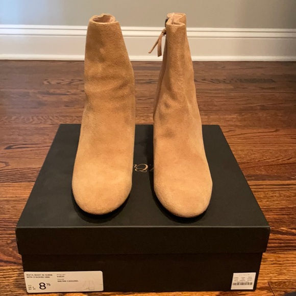 JCrew maya boot in suede with stacked heel - Picture 1 of 3